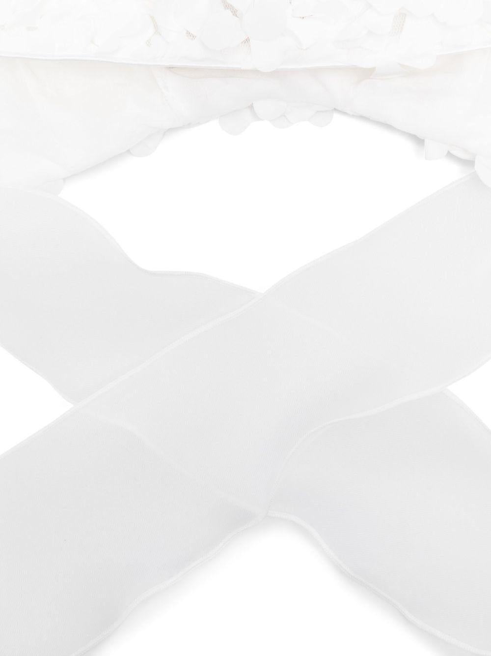 Cappello per neonata La Stupenderia bianco con decorazione con rose 1CBCP04 X30 LA STUPENDERIA 