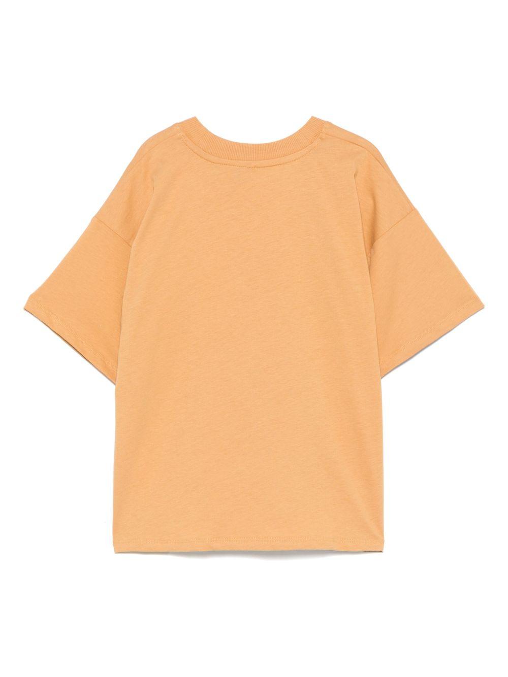 Maglietta per bambina Mini Rodini arancione con stampa grafica 2562010013 BEIGE MINI RODINI 