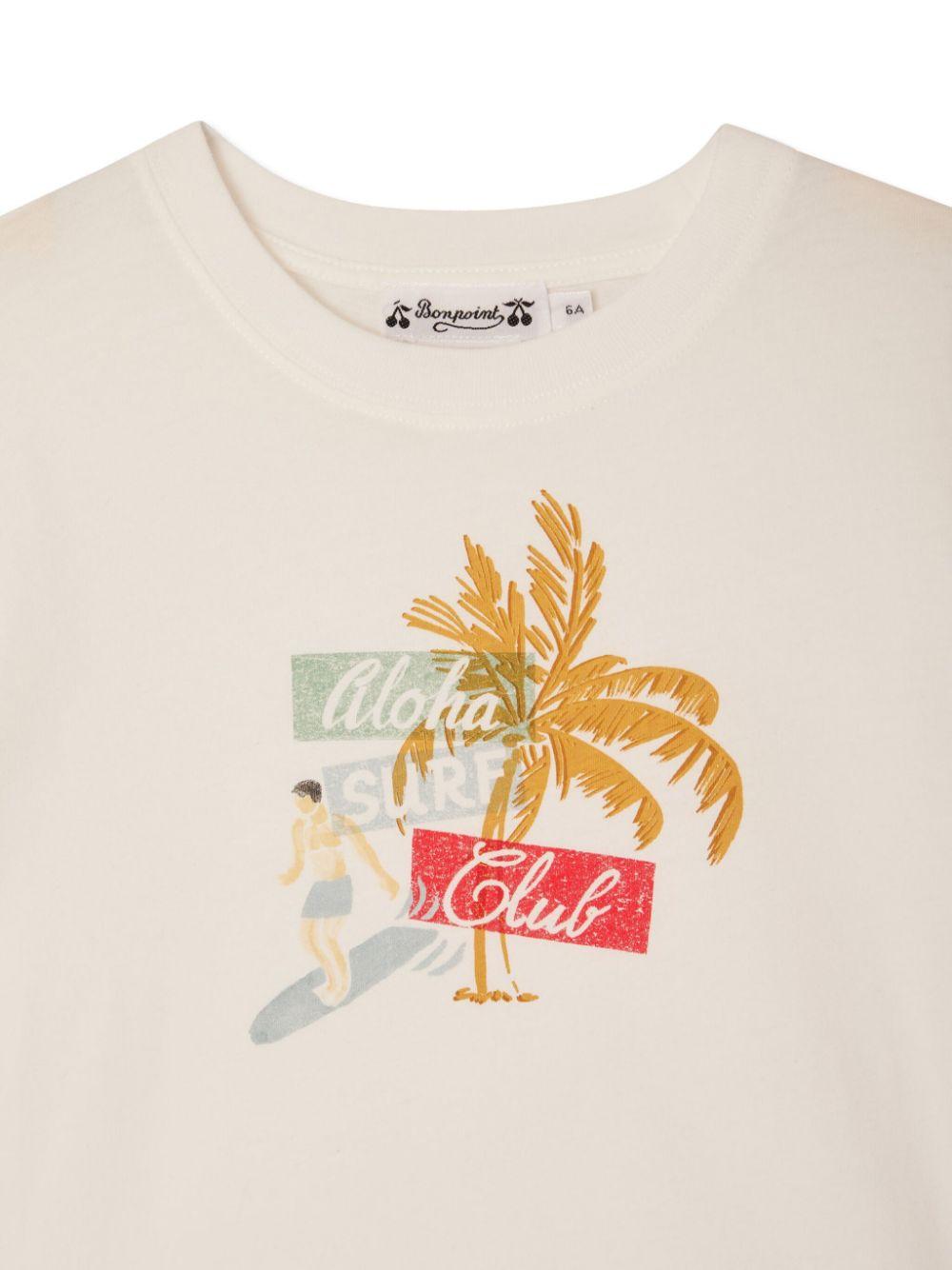 T-shirt Thibald per bambino Bonpoint bianco con girocollo C05BTSK00002 102 BONPOINT 