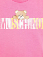 T-shirt per neonata Moschino Kids fucsia con stampa Teddy Bear MUM04CLAA02 50533 MOSCHINO KIDS 
