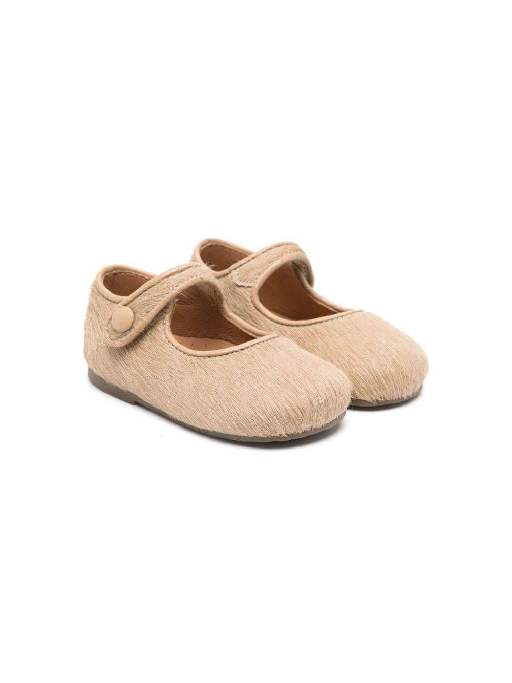 Ballerine per neonata Eli1957 beige in pelliccia cruelty-free 12036AK CAMEL ElI 