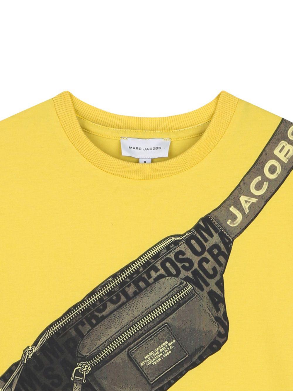 T-shirt per bambino Marc Jacobs Kids gialla con stampa grafica sul davanti W60643 526 THE MARC JACOBS KIDS 