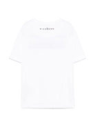 T-shirt per bambino John Richmond Junior bianco con applicazione frontale con logo RBP25178TS WHITE JOHN RICHMOND JUNIOR 