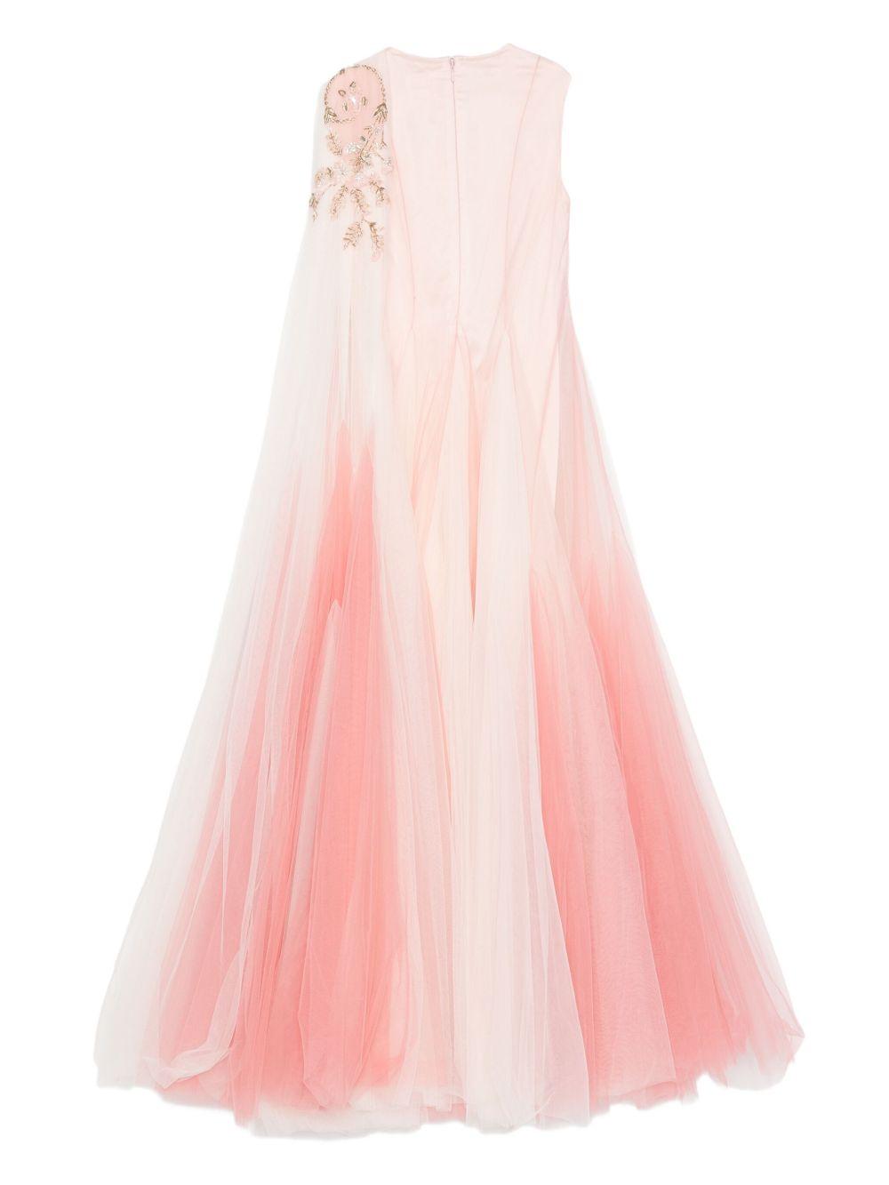 Abito per bambina Maison Ava rosa con decorazione floreale MA FW25 GC47 PINK/WHITE MAISON AVA 