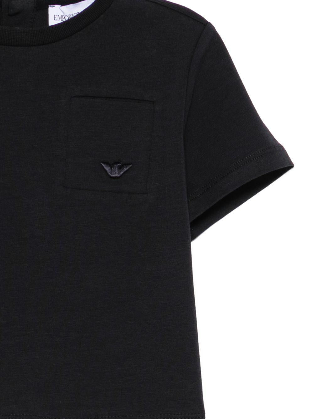 T-shirt per bambino Emporio Armani blu con tasca sul petto EB001326 AF21808 UB118 EMPORIO ARMANI KIDS 