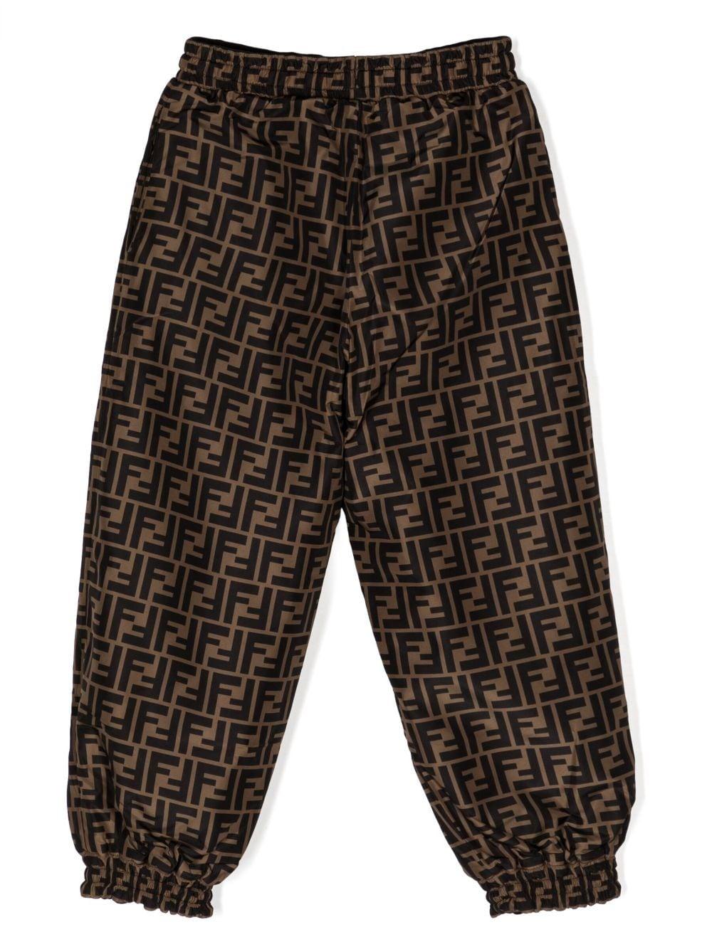 Pantalone junior reversibile in jersey JUF065 AJ2U F11FU FENDI KIDS 