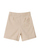 Shorts per bambino Burberry Kids beige con motivo con ricamo Equestrian Knight sul retro 8092506 A2015 BURBERRY KIDS 