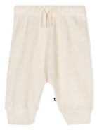 Pantaloni sportivi per neonato Molo Sigo bianco in velluto 6W24I223 8955 MOLO 