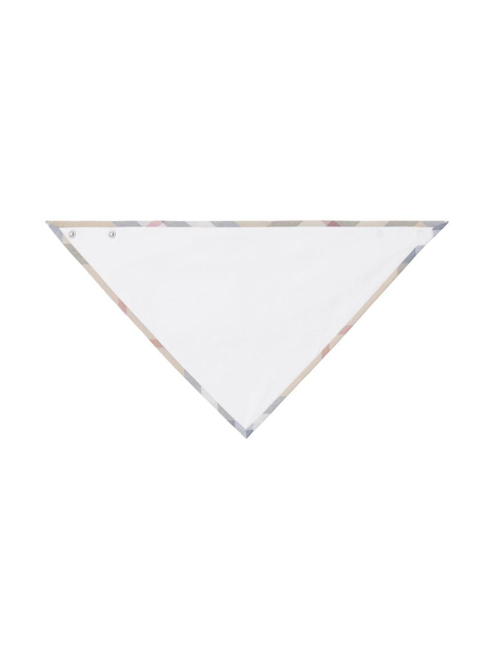 Set di 3 con tutina, bavaglino e berretto Burberry Kids bianco a quadri 8100691 A1464 BURBERRY KIDS 