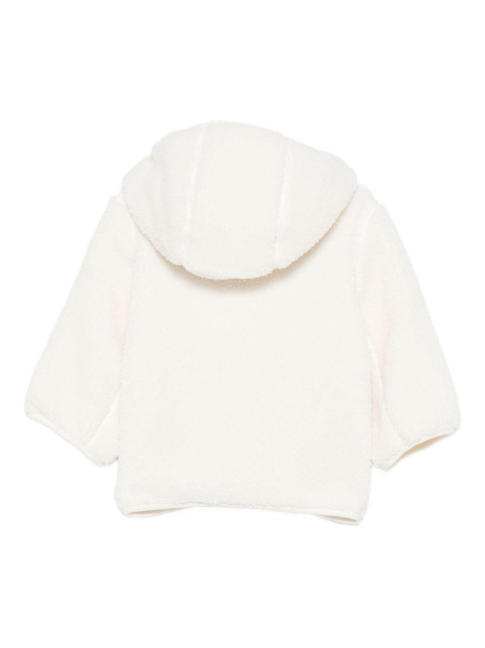 Giubbino per neonati K-Way Kids bianco con fodera in shearling K41478W BBI K-WAY KIDS 