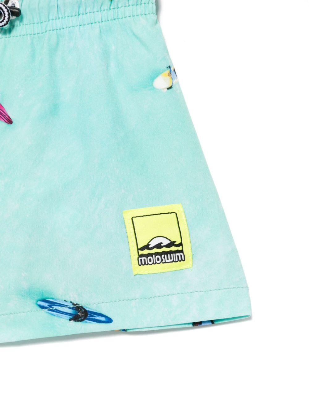 Costume da bagno per neonato Molo azzurro con stampa grafica 8S25P403NB 9230 MOLO 