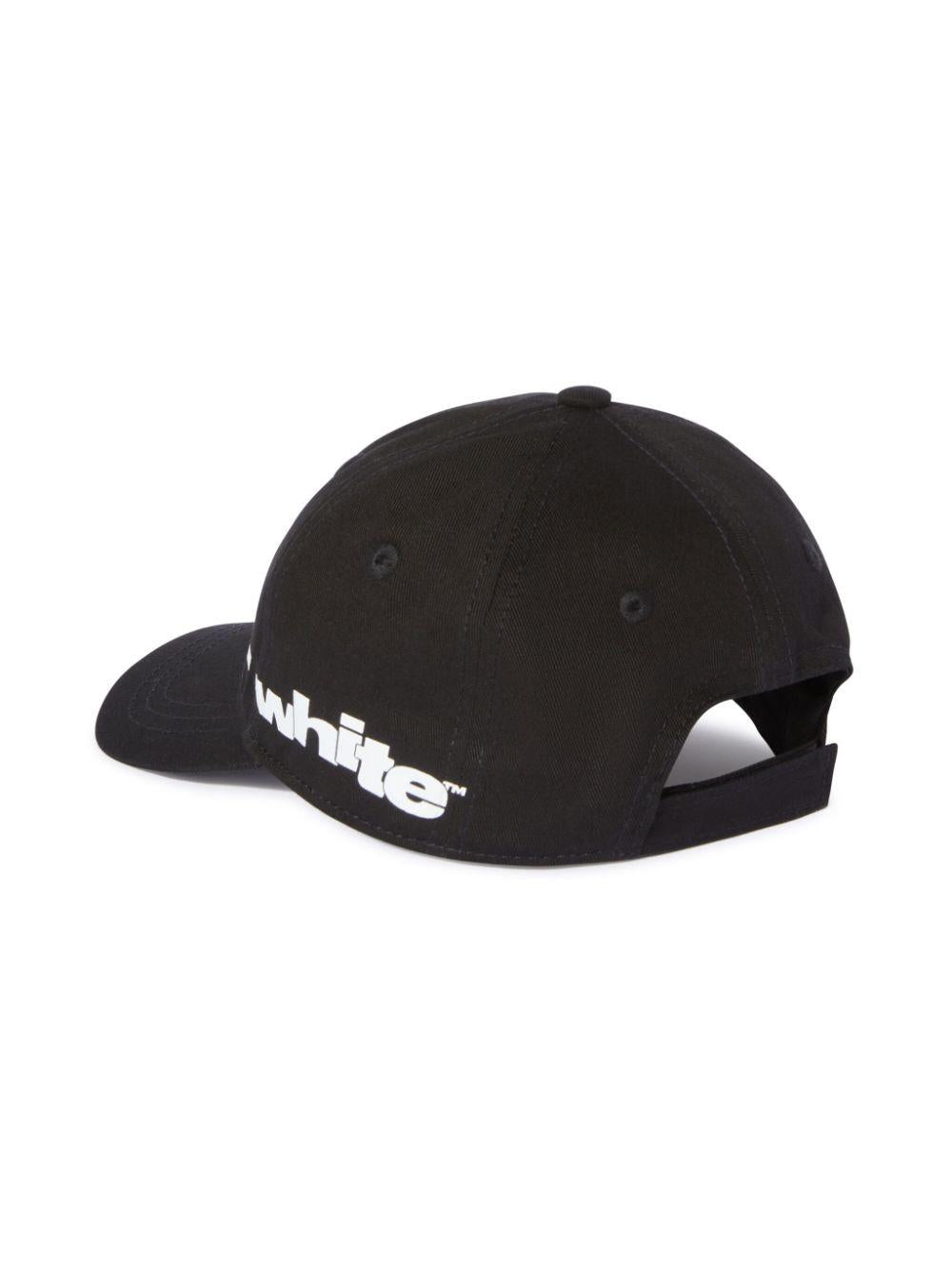 Cappello da baseball Spray Arrow per bambino Off-White Kids nero con tesa curva e larga OBLB002S25FAB001 1001 OFF WHITE KIDS 