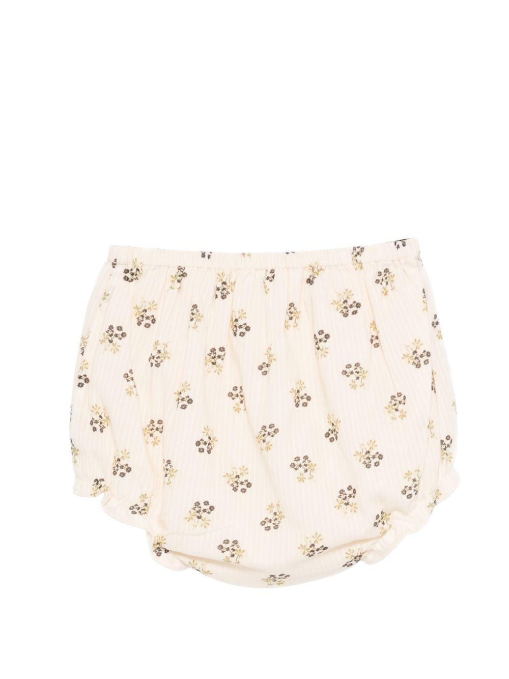 Culotte per neonati Bonpoint biege con stampa a fiori all-over S06XBEW00003 503 BONPOINT 