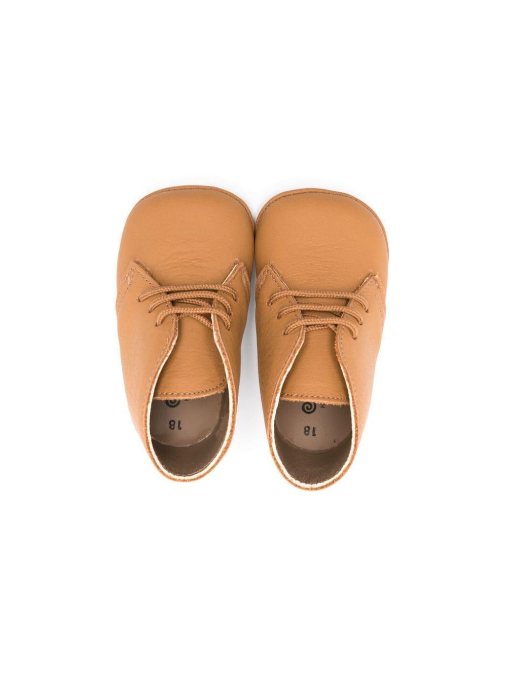 Stivali primi passi per neonato Eli1957 marrone in pelle stringati 11013AF HONEY ElI 