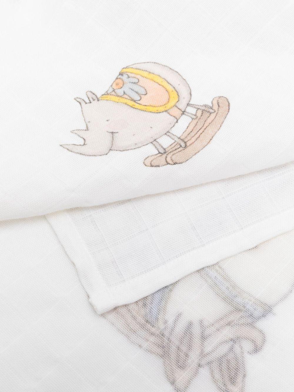 Coperta Rocking Horse per neonati Atelier Choux multicolore con stampa cavallo a dondolo CA-CQ-ROH O-U ATELIER CHOUX PARIS 