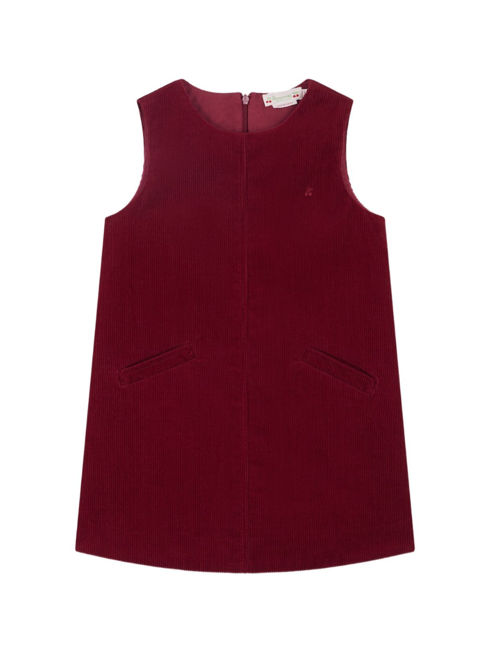 Abito per bambina Bonpoint rosso con texture a coste W05GDRW00054 053 BONPOINT 