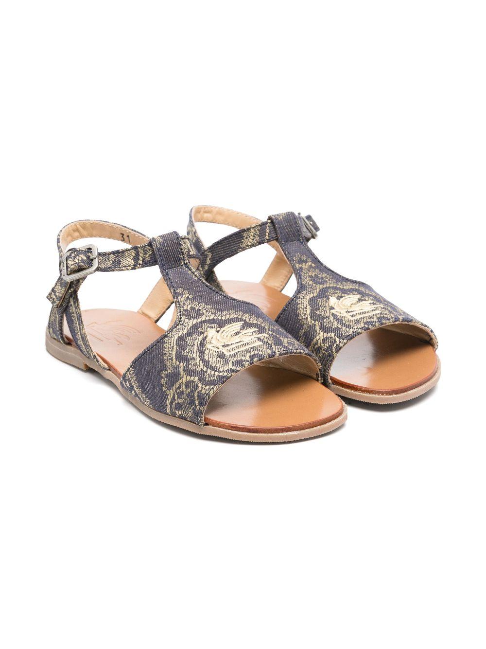 Sandali per bambina Etro Kids blu con chiusura alla caviglia con fibbia GW0A36 D0107 621GL ETRO KIDS 