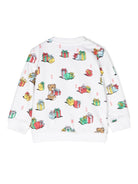 Felpa per neonato Moschino Kids bianco con stampa Teddy Bear M7F04QLCB52 83633 MOSCHINO KIDS 