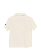 Camicia per bambino Stone Island Junior beige a maniche corte L1S161100001S0145 V0097 STONE ISLAND JUNIOR 