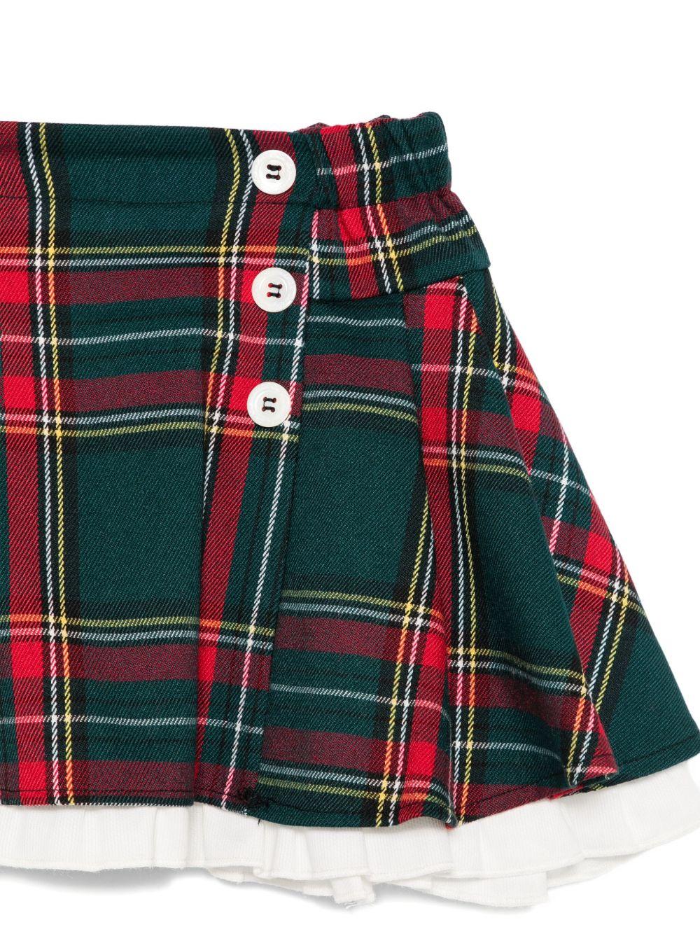 Minigonna per neonata La Stupenderia multicolore con motivo a quadri 1TCGN24 Z15 LA STUPENDERIA 