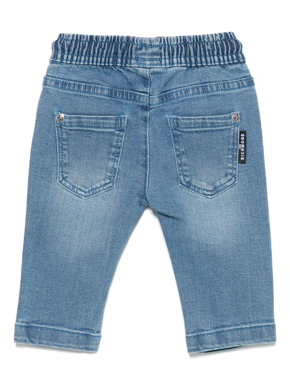 Jeans per neonato John Richmond Junior in denim con stampa RIP25047JE DENIM BLUE MEDIUM JOHN RICHMOND JUNIOR 