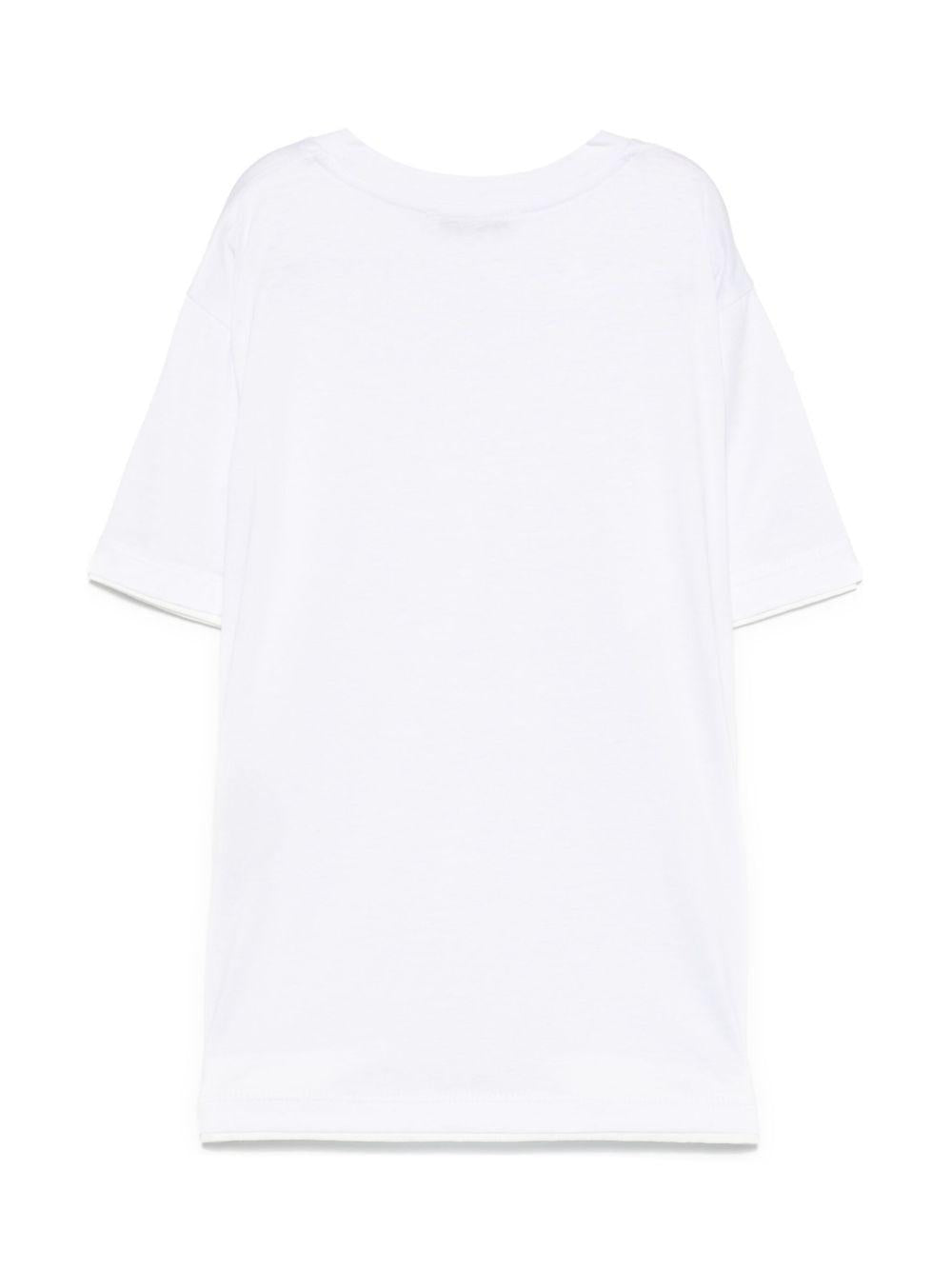 T-shirt per bambino Paolo Pecora Kids bianco con design a strati PP3912 B-GE PAOLO PECORA KIDS 