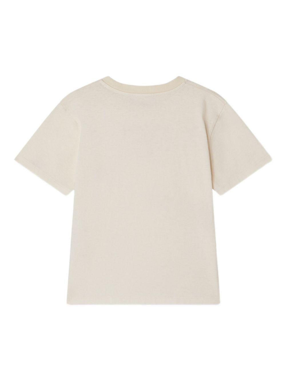 T-shirt per bambina Bonpoint Thida beige con stampa sul davanti P05GTSK00001 104 BONPOINT 