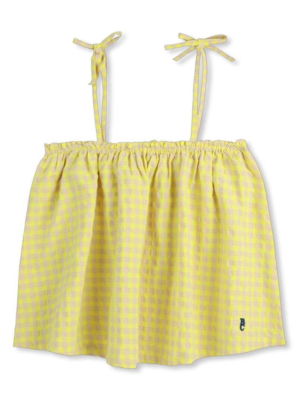 Top per bambina Bobo Choses giallo con motivo a quadri B125AC028 991 BOBO CHOSES 