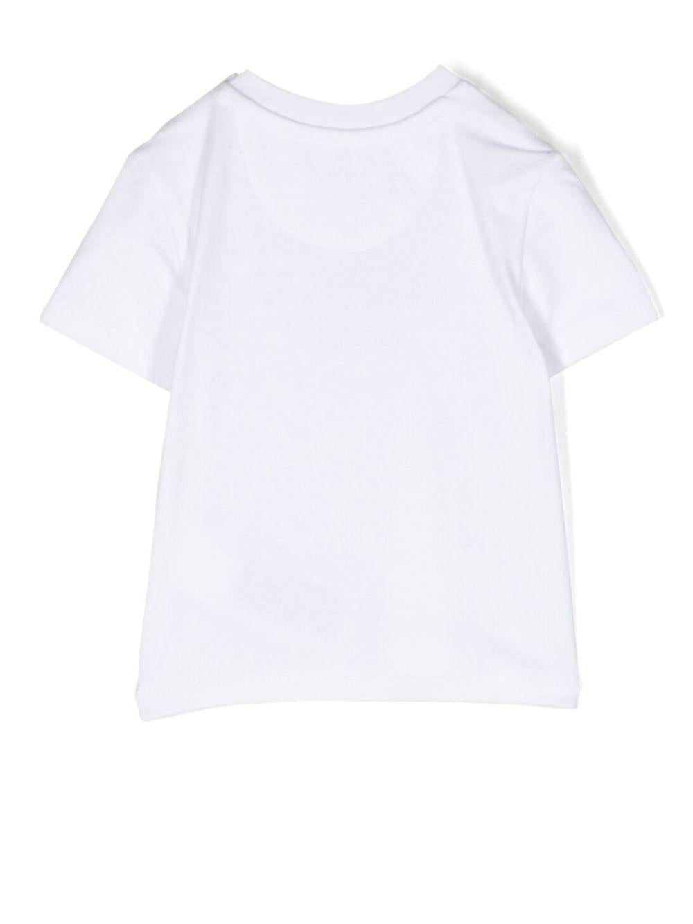 T-shirt per neonato Calvin Klein Kids bianco con stampa logo sul davanti IN0IN00001 YAF CALVIN KLEIN KIDS 