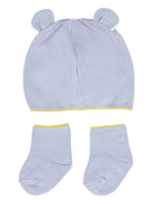Berretto e calzini per neonati Gensami Kids azzurro con bordo a contrasto (2 pezzi) SET-ALP-WE SKY BLUE GENSAMI 