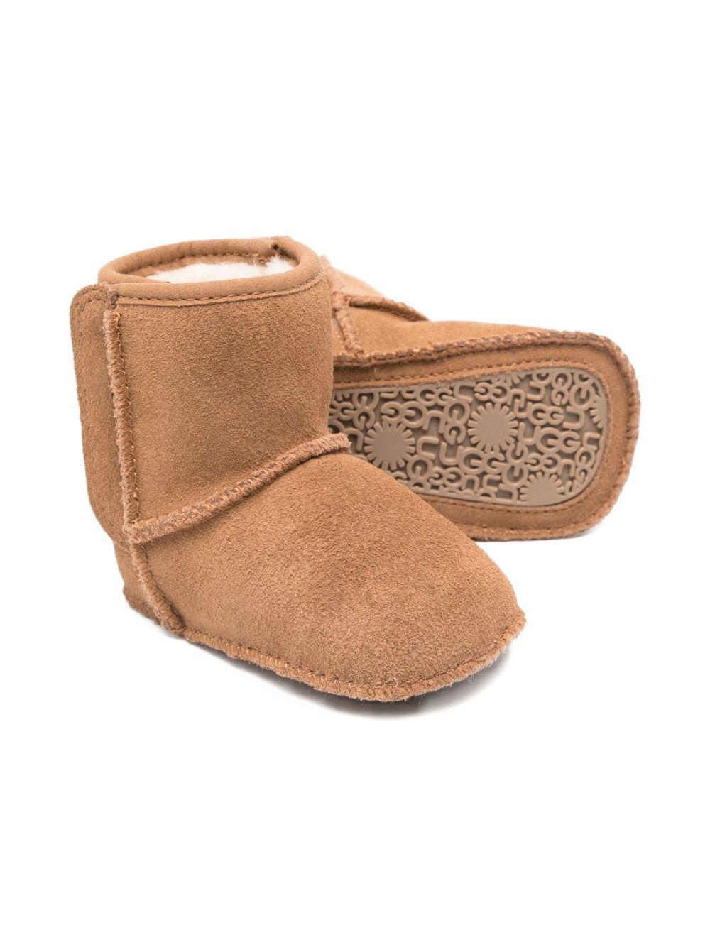 Stivali per neonati UGG Kids marroni con fodera in pelle scamosciata 1157707I CHE UGG 