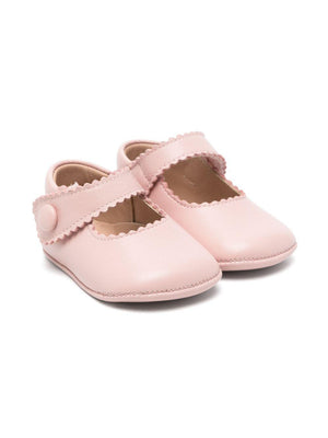 Eli1957 pink first steps shoes for newborns with leather insole and logo