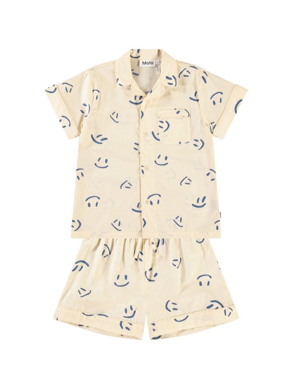 Pigiama per bambino Molo Lexi giallo con motivo smiley 6S25R507 9349 MOLO 