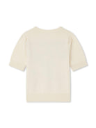 Maglione a maniche corte Elvira per bambina Bonpoint beige con scollo rotondo S05GJUK00004 902 BONPOINT 