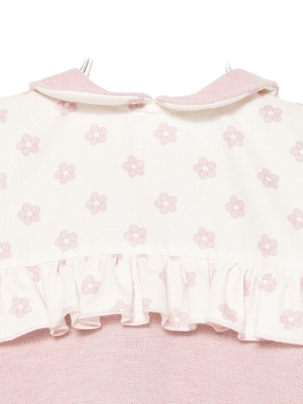 Tutina per neonata La Stupenderia rosa con stampa floreale 1TBTT08 M48 LA STUPENDERIA 