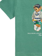 T-shirt per neonato POLO RALPH LAUREN Kids verde in cotone con stampa logo 320973121 001 Ralph Lauren kids 