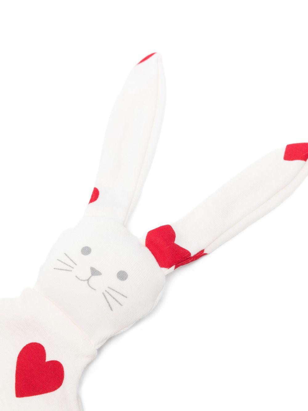 Doudou per neonati Petit Bateau bianco con stampa a cuori A0ASF 01 PETIT BATEAU 