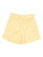 Pantaloncino per bambina Bonpoint giallo con risvolto S06GBEW00013 039 BONPOINT 