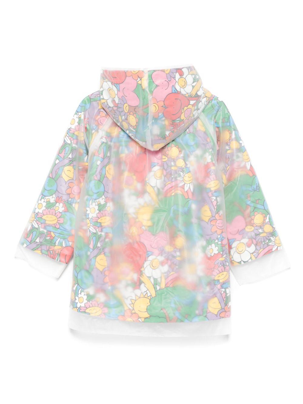 Impermeabile per bambina Stella McCartney Kids verde a fiori TX2A40 Z3057 999MC STELLA McCARTNEY KIDS 