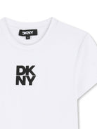 Abito per bambina DKNY Kids nero con stampa con logo D62599 09B DKNY 