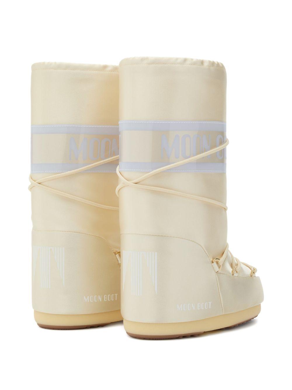 Stivali da neve Icon per bambini Moon Boot Kids bianchi con fascia con logo 80D1403060 L020 MOON BOOT 