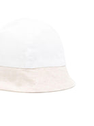 Cappello per neonata La Stupenderia bianco con orlo a contrasto e corona rotonda TBCP53D01 D05 LA STUPENDERIA 