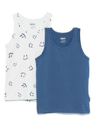 Set di due canotte per bambino Molo blu Jayden con mini targhetta con logo 1S25Q101 9353 MOLO 