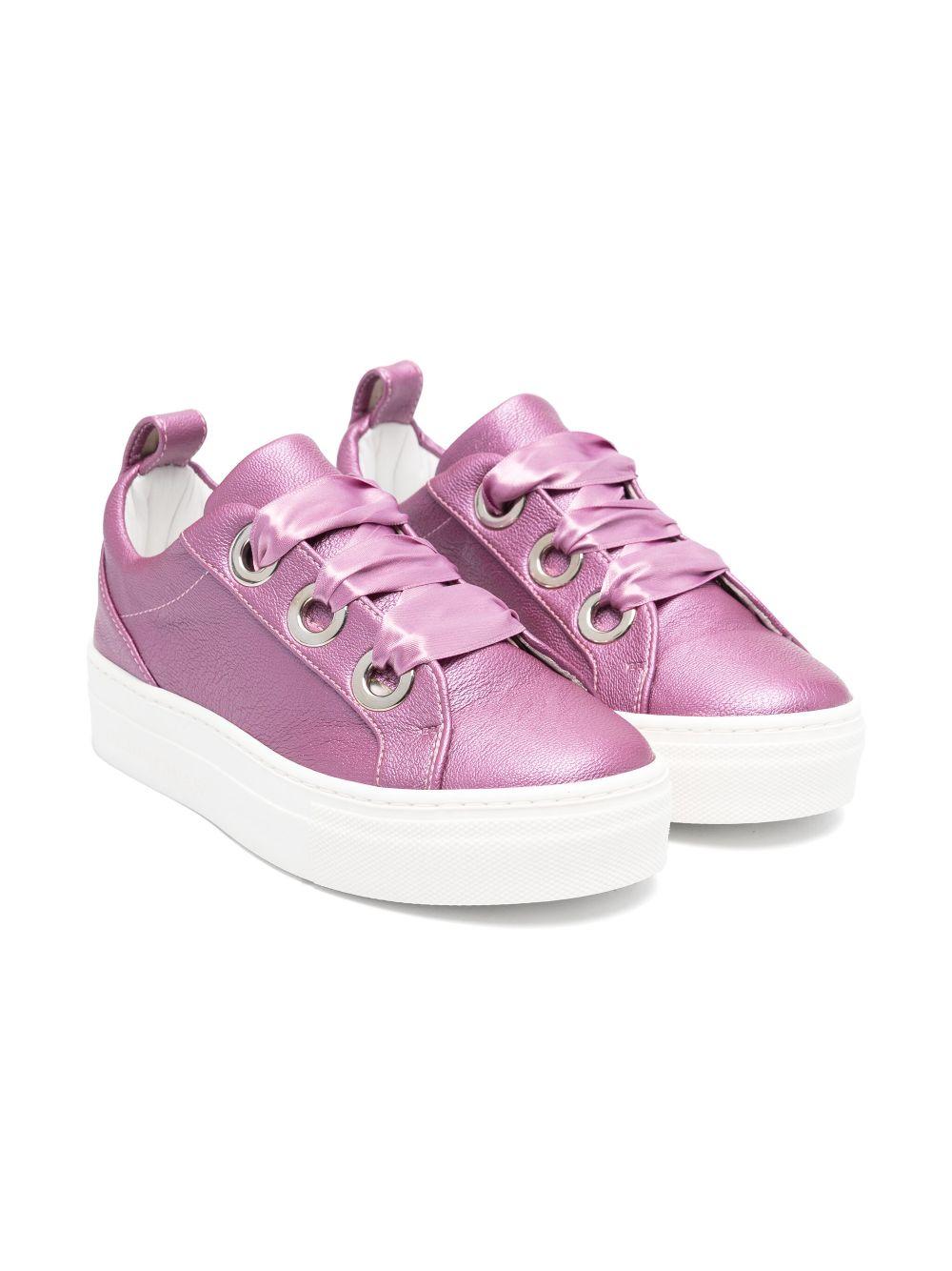 Sneakers per bambina Colorichiari viola con soletta in pelle con logo<BR/> FJ958172 3839 86 COLORICHIARI 