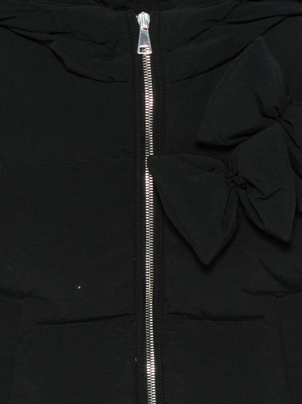 Gilet per bambina Simonetta nero con dettaglio fiocco SX2A17 N0294 930 SIMONETTA 