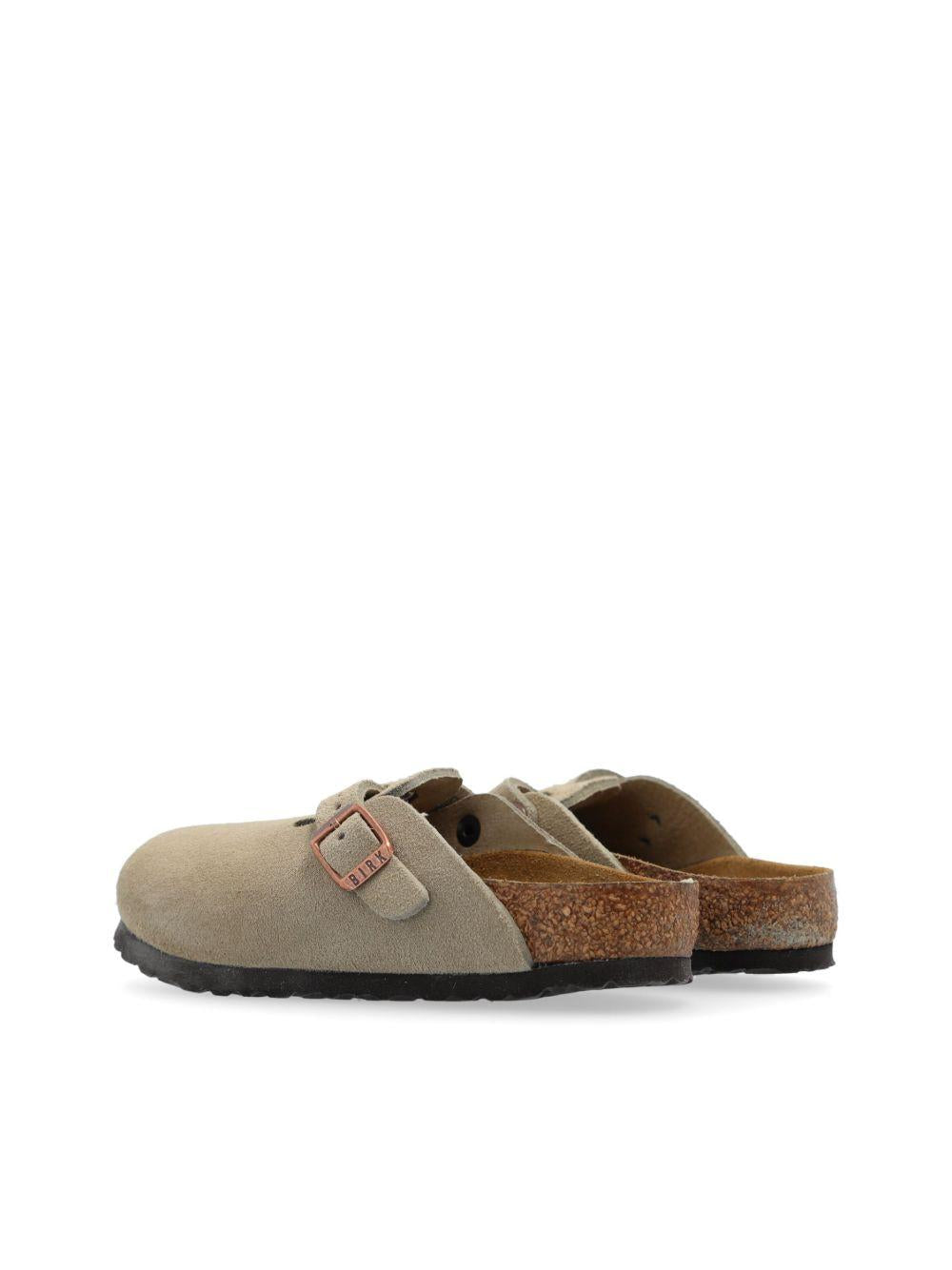 Slippers per bambini Birkenstock Kids Boston beige con chiusura con fibbia 1027875 TAUPE BIRKENSTOCK 