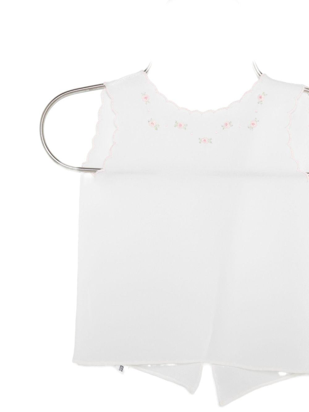 T-shirt per neonata Mariella Ferrari bianco con dettagli ricamati COG7 ROSA MARIELLA FERRARI 