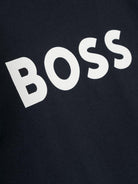 T-shirt per bambino Boss Kids blu con stampa logo sul davanti J25P25 849 BOSS KIDS 