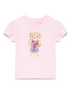 T-shirt per neonata POLO RALPH LAUREN KIDS rosa con motivo Polo Bear 964040NB 001 Ralph Lauren kids 