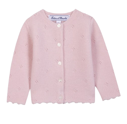 Cardigan per neonata Tartine Et Chocolat rosa con bottoni sul davanti CB18121 31 TArtine & Chocolat 